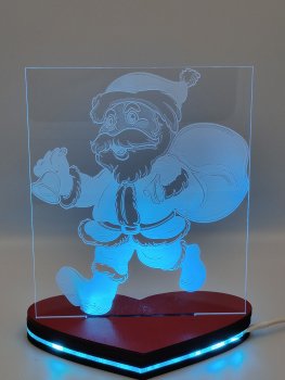Weihnachtsmann 2  Nachtlicht LED leuchtende in verschiedenen Farben